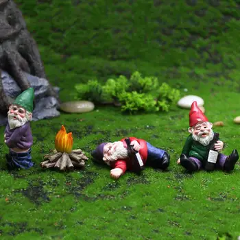 Betrunkene Gartenzwerge Beat Pitici De Gradina Figurine În Miniatură Rășină Zână Grădină Peisaj Ornamente De Gazon Accesorii Pentru Decor
