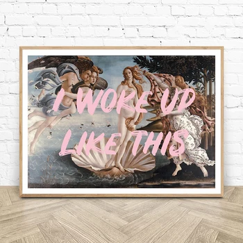 Nașterea lui Venus Renașterii Poster Botticelli Copie de Artă Feminismul Printuri Guma de mestecat Arta de Decorare Camera de zi Fara rama