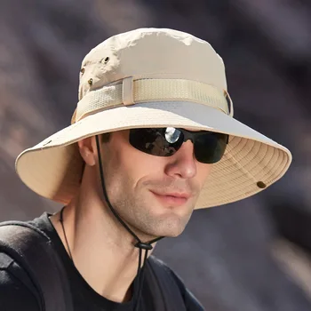 În aer liber de vară Turism Pescar Pălării de Bărbați de Culoare Solidă Găleată Pălărie Alpinism, Pescuit Respirabil Soare Capacele de Protecție