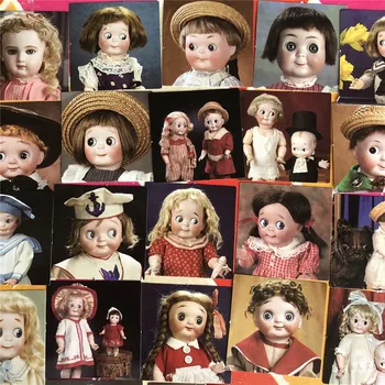 16PCS Vintage doll autocolante kawaii pentru copii DIY scrapbooking album jurnalul fericit planificator meserii autocolante decorative pachet