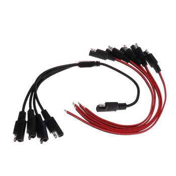 Auto Accesorii SAE Putere Cablu de Extensie Adaptor & 2 Picior de Conectare Rapidă Plug Negru