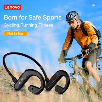 Lenovo X4 Conducție Osoasă Căști fără Fir Bluetooth Casti 5.0 TWS Stereo Gât Sport Căști Impermeabil Sweatproof Cu Microfon