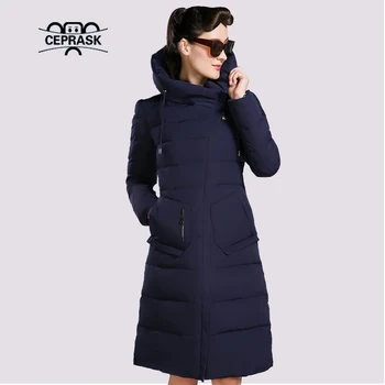 CEPRASK 2021 Noua Jacheta de Iarna pentru Femei Hanorac Îmbrăcăminte de mult Timp la Modă pentru Femei Haina de Iarna cu Gluga de Înaltă Calitate Cald în Jos Jacheta