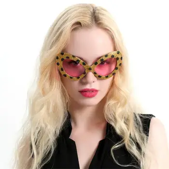 Amuzante Femei Strălucitoare Leopard De Imprimare Cateye Plastic Dress Up Ochelari Party Decor
