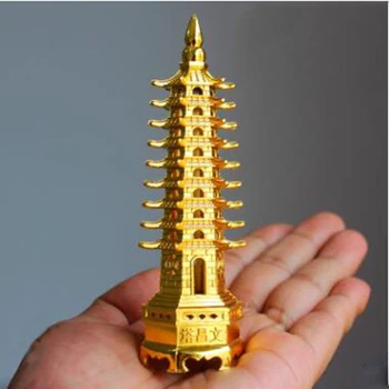 Noi Feng Shui Aliaj de Zinc Model 3D China Wenchang Pagoda Turn Meserii Statuie de Suveniruri Decorațiuni interioare din Metal Artizanat
