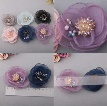 4buc/Lot 3Kinds De Cristal Multicolore pentru Copii Accesorii de Par, Pantofi Și Pălării de Flori lucrate Manual cu Materiale de Decorare