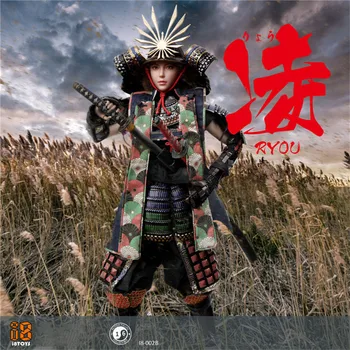 1/6 Scară I8-002 Samurai Japonez Ryou Războinic Femeie 2.0 Figura De Acțiune Rosu/Negru Armor Versiune Model Pe Stoc De Colectie