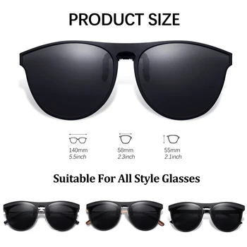1 BUC Unisex ochelari de Soare Anti-Orbire Conducere Polarizati Clip-on Ochelari Cu Flip-Up pentru baza de Prescriptie medicala Ochelari de Protecție UV 2021