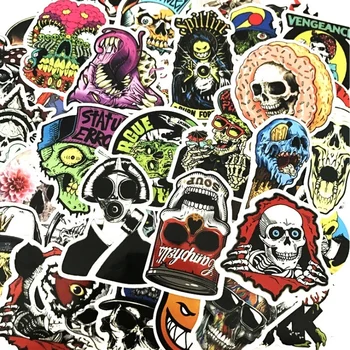 10/30/50 Groază De Culoare Craniu Punk, Hip-Hop Telefon Notebook Valiza Autocolant Graffiti Decorare Jucării En-Gros