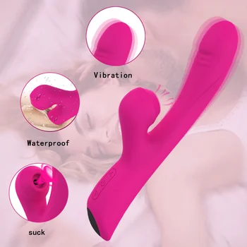 10 moduri de Clitoridian Limba Lins Stimularea Vibrator USB Masturbari Încărcare Încălzire Penis artificial Masturbari jucarii sexuale pentru femei