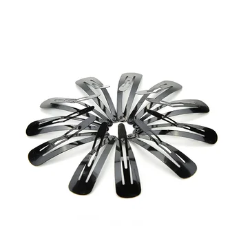 100 Buc/Set Negru Snap Agrafe de Par din Metal Durabil BB Clipuri Pentru Fete Femei Snap Barrette Instrumente de Hair Styling Păr Pin