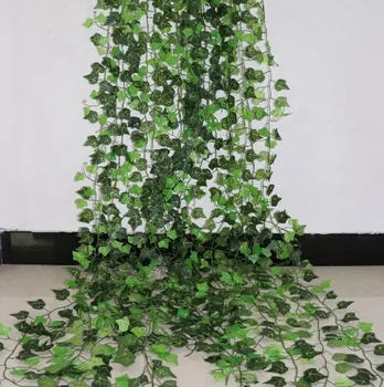 100buc Frunze 1 Bucata 2.1 M Home Decor Artificial Ivy coroană din Frunze de Plante de Viță de vie Fals Frunze Flori Cățărătoare Cununa de Iederă Verde