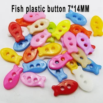100BUC pește butonul de culori Vopsite din Plastic desene animate butoane haina cizme de cusut copil haine accesorii P-253h