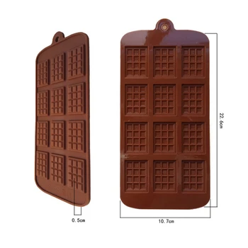 12 DIY Ciocolata Decor Tort Instrument de Copt Bucătărie Bakeware Ciocolata Mucegai Acasă de Coacere Accesorii Non Stick Silicon Produs