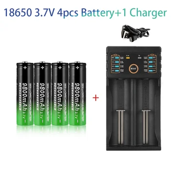 18650 Litiu Baterii Lanterna 18650 baterie Reîncărcabilă Baterie 3.7 V 9800 Mah pentru Lanterna, incarcator USB +
