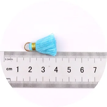 1buc/lot 2 cm Mini Colorate de Bumbac Ciucuri Farmece Pendant Picătură Cercei Tassel pentru Bijuterii DIY Brățară Colier Grefa de a Face