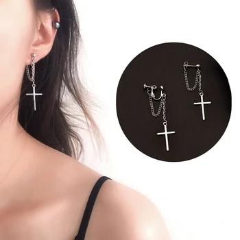 1pair Unisex din Otel Inoxidabil Cruci Cercei pentru Femei Gothic Rock Stil de Bijuterii Cadou