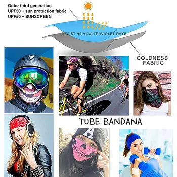 2021 Moda Eșarfă Imprimate Digital Multifuncțional Fără Sudură Eșarfă Iute Uscat Parasolar Sweatband Hairband Ciclism Gât Eșarfă
