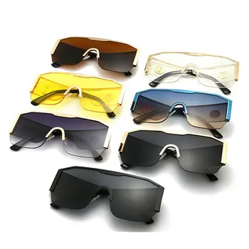 2021 Nou Modern, Supradimensionate, ochelari de Soare Patrati Bărbați Femei Cadru Mare-O singură Bucată de Lentile de Ochelari de Soare Gradient de Conducere Unisex Ochelari de UV400