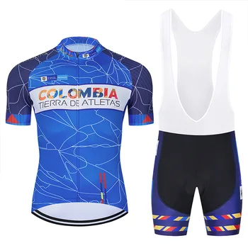 2021 Pro Team Columbia Ciclism Jersey 9D Set Albastru Biciclete Imbracaminte Ropa Ciclismo Mens iute Uscat Biciclete Uzura Scurt Maillot Culotte
