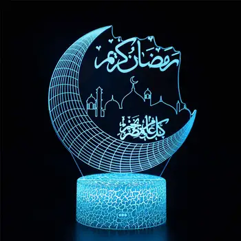 2021 Ramadan Decoratiuni Luna, Stele, Lumini cu Led-uri EID Mubarak Decor Pentru Casa Islamului Musulman Eveniment Consumabile Partid Eid Al-Fitr Decor