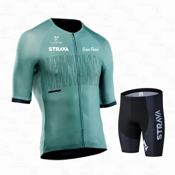 2021 STRAVA Cycling Jersey Echipa de Ciclism de Îmbrăcăminte pentru Costume de MTB Salopete pantaloni Scurți Set Bărbați Bicicleta Ropa Ciclismo Triatlon