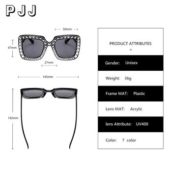 2021 Supradimensionat ochelari de soare Top Stras Brand de Lux ochelari de Soare de Designer pentru Femei Pătrat Nuante de Moda pentru Femei ochelari de Soare Retro