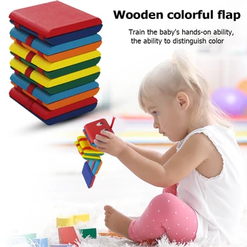 20buc Colorate din Lemn de Bord Bloc Scara Timpurie a Copiilor de Învățământ Flip Flap Jucărie Colorat Magic rusă Flip Plat Jucarii
