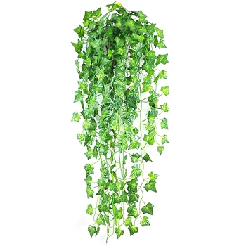 210cm Verde de Mătase Artificială Perdeaua de Iederă Frunze de Plante de Viță de vie Frunze 1buc Diy Pentru Casa Decorare Baie Garden Party Decor Acasă