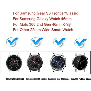 22mm Silicon pentru Samsung Galaxy Watch 46mm 42mm Sport Curea pentru Samsung Gear S3 Frontieră/Clasic active 2 Huawei Watch 2