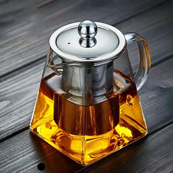 350/550/750/950ML Borosilicată Ceainic de Sticlă Rezistente la Căldură de Sticlă Pătrată Ceainic Ceai Infuser Filtru Lapte Ceai de Flori Pot1