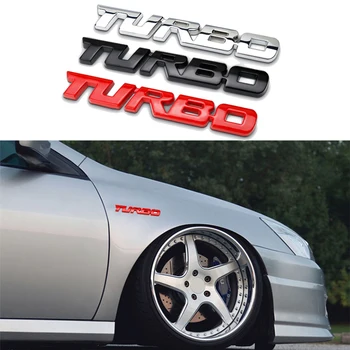 3D Stereo TURBO Logo-ul Autocolant Auto Scrisoare Emblema Pentru Volkswagen, Skoda, Renault, Mercedes-Benz, Audi S4 S5 S6 S7 S8 RS4 RS5 RS6 RS7 Q5