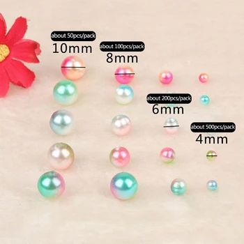 4/6/8/10mm Multi Dimensiune Mix Color Fara Gauri Imitație Pearl Margele Rotunde DIY Meșteșug Album Îmbrăcăminte Consumabile de Cusut Decor