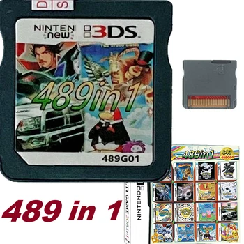 489 Din 1 Compilație de jocuri Video Cartuș de Card Pentru nintendo-urile alea DS 3DS 2DS Super Combo Multi Cart