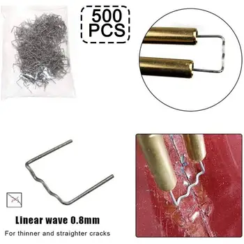 500Pcs Fierbinte Capsator Plastic de Sudare de Reparații Standard Pre Taie Val Capse Bara de Reparare a caroseriilor de 0,6/0,8 mm Vergele de Sudare cu Capse