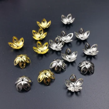 50pcs/lot 18mm Flori Tubulare Lotus Metal Șirag de mărgele de Capace de Bijuterii DIY Material