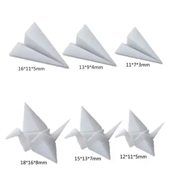 5Pcs Mini Ambarcațiuni de Hârtie Macara Avion de Hârtie Modelare Rășină Mucegai Peisaj Umplutură DIY Umpluturi de Material Rasina Jewerly Face