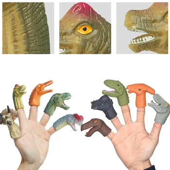 5PCS Mini Dinozaur Portabil Desene animate Dinosaur Marionetă Deget Degetele Jucarie Papusa Bebelus de Învățământ Devreme Mână Poveste de Jucării Pentru Copii