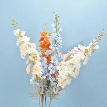 64cm Delphinium Iarbă de Pampas Flori Artificiale Nunta Decor Acasă Decor Toamna Petrecere Plante de Interior Fals
