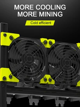 8 GPU de Aluminiu care pot fi Stivuite în Aer liber Miniere Calculator Cadru Platforma Ethereum 7 Fani Miner Minier Cadru Platforma Bitcoin Rack Caz