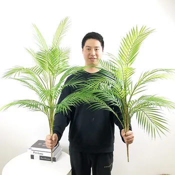 80-98cm 6-18 Capete Mari Artificiale Plam Copac Tropical Înalt de Plante Fals Ramură de Copac Real Atinge Frunze de Plastic Pentru Acasă Nunta