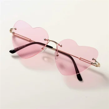 Abay Stilul Punk Forma de Inima ochelari de Soare pentru Femei Brand Designer Metal Ochelari de sex Feminin Retro Ochelari de Soare Camping Drumetii UV400 Oculos