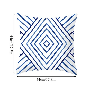 Acuarelă Albastru de Pernă față de Pernă Pictura de Cerneală Pillowslip fețe de Pernă 44*44 cm Canapea Dormitor Decor Acasă Rechizite de Birou