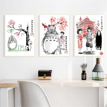 Anime Hayao Miyazaki Film 5D Diamant Pictura Totoro Spirited Away Art Postere și de Imprimare Decor Acasă Imagini de Epocă Pentru Copil