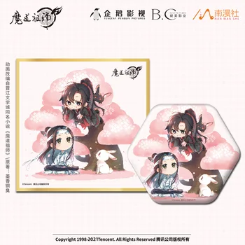 Anime Sakura Serie Insigna de Maestru de Demonic Cultivarea MDZS Wuxian Wangji Hârtie Colorată carte Poștală de Suveniruri Ace de Brosa