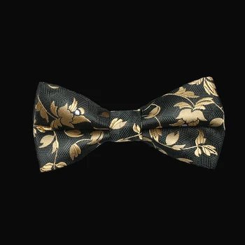 Aur de lux Cravate de Mătase pentru Bărbați Moda Petrecere de Nunta Papion, Batista gravata borboleta Set Mens Legături pajaritas hombre para