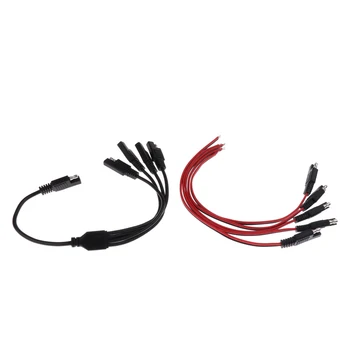 Auto Accesorii SAE Putere Cablu de Extensie Adaptor & 2 Picior de Conectare Rapidă Plug Negru