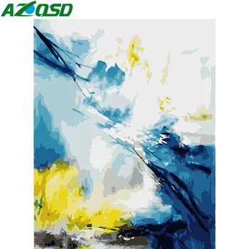 AZQSD Unframe Tablou De Numărul de Kituri de Peisaj DIY de Colorat Cu Numere de Vopsea pe bază de Acril Desen Pe Panza Artă Abstractă