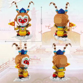 Balody Mini Blocuri de Asamblare Jucării Figura Anime Chineză Desene animate Moneky Wukong Brinquedos Jucărie pentru Copii Adulti, Cadouri pentru Fata