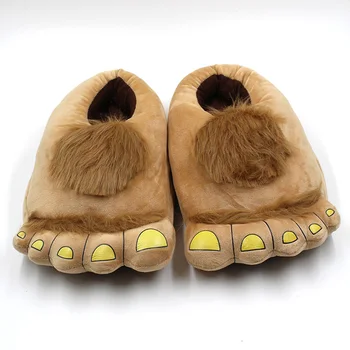 Blană Cald, Papuci de casă Mare și Păros Unisex Sălbatic Hobbit Picioare de Pluș Acasă Papuci de Halloween Pantofi PUZ777